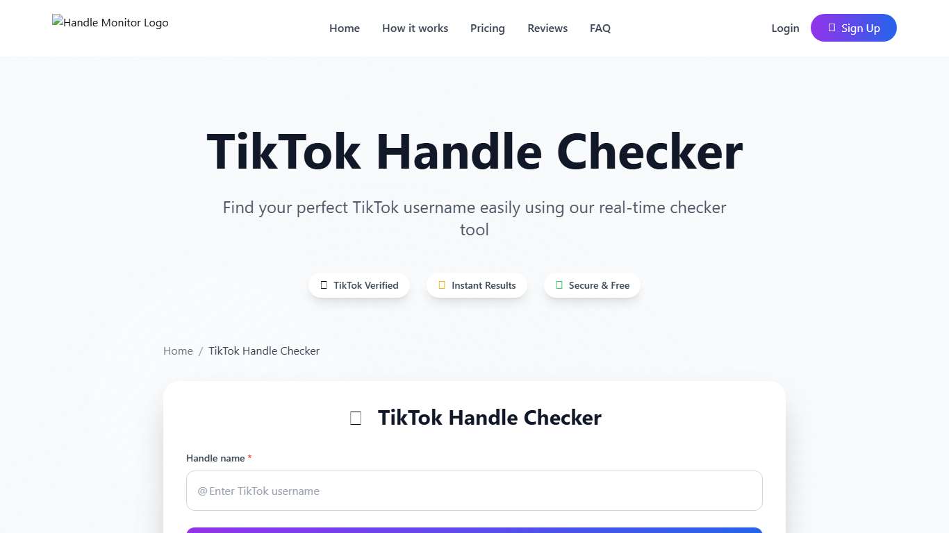 TikTok Handle Checker | Handle Monitor